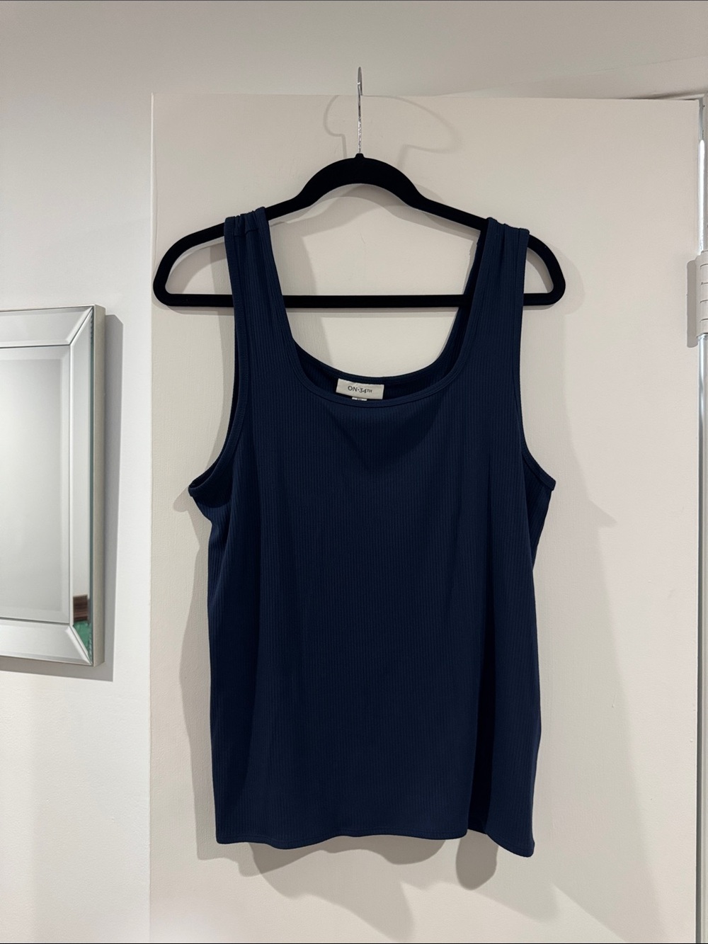 BNWT On 34th Navy Ribbed Tank Top Women’s XXL